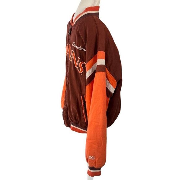 Vintage 90's Mirage Cleveland Browns Insulated Bomber Jacket Size Large - Picture 3 of 15